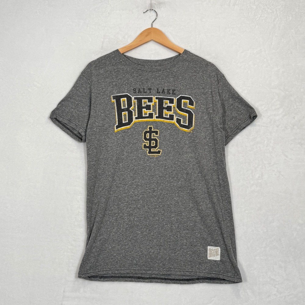Original Retro Brand Grey Salt Lake Bees Graphic T-Shirt Medium